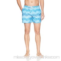 2XIST Men's Hampton Pattern Swim Trunk Swimwear Wavy Fish Print Blue XL B074T6XCYT